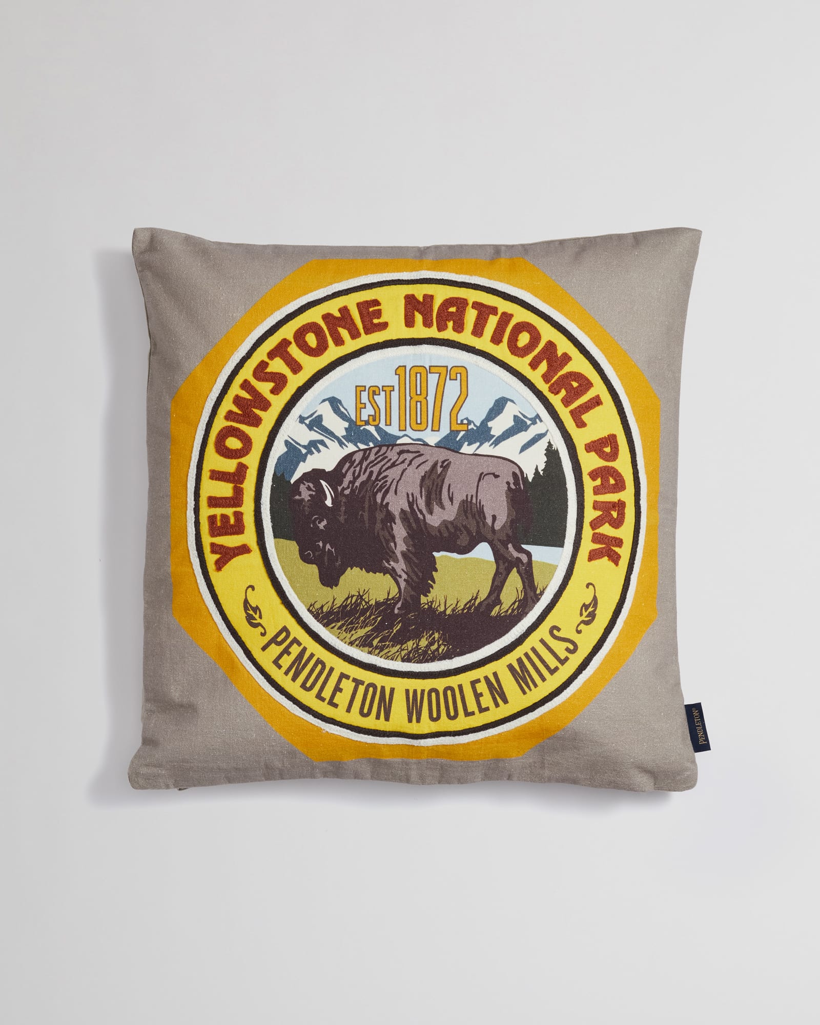 YELLOWSTONE NATIONAL PARK PATCH PILLOW